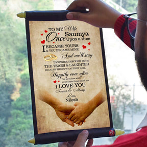 Personalised Tears & Laughter Message to Wife Scroll