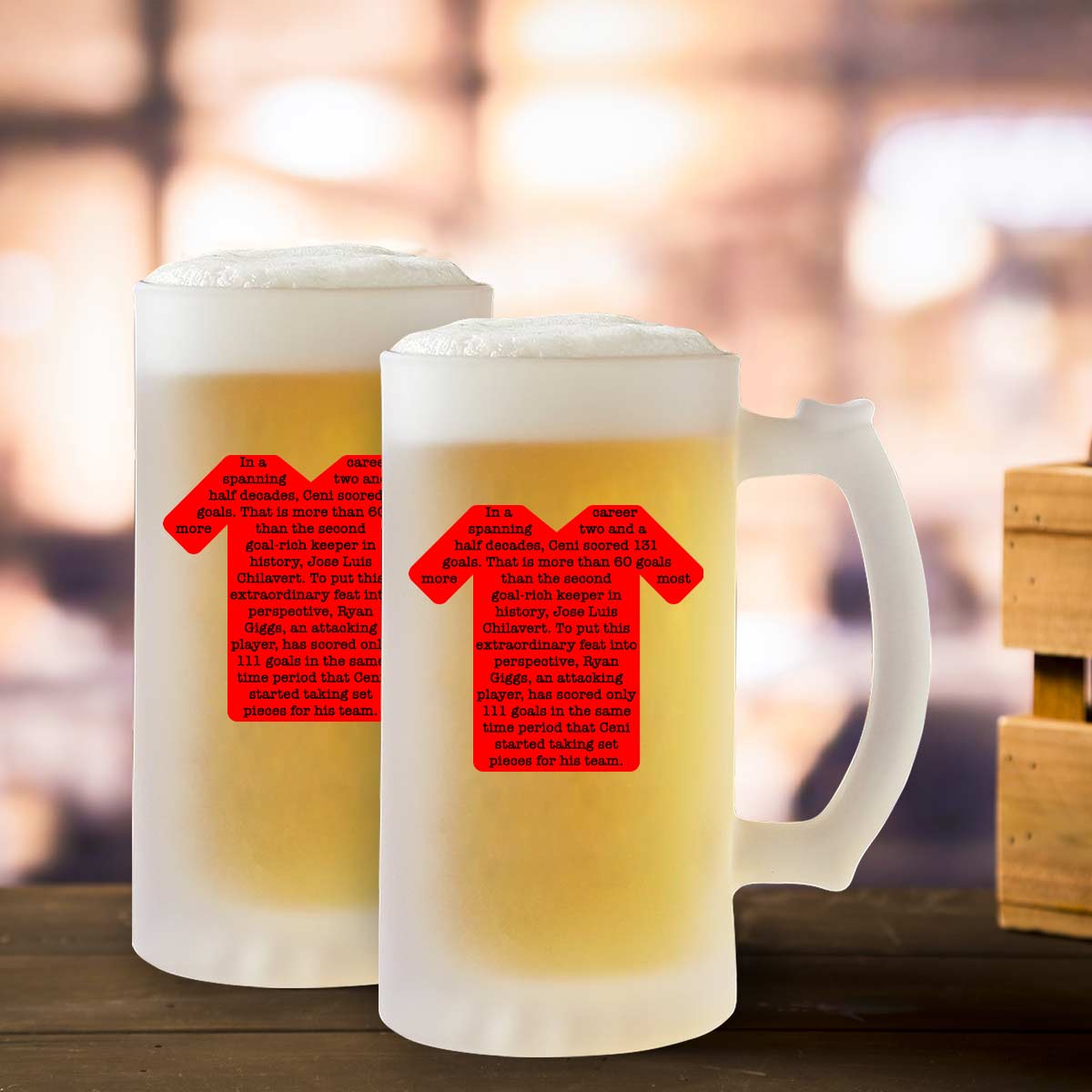 Record-Breaking Football Beer Mug - Ceni