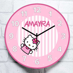 Personalised Kitty Love Clock