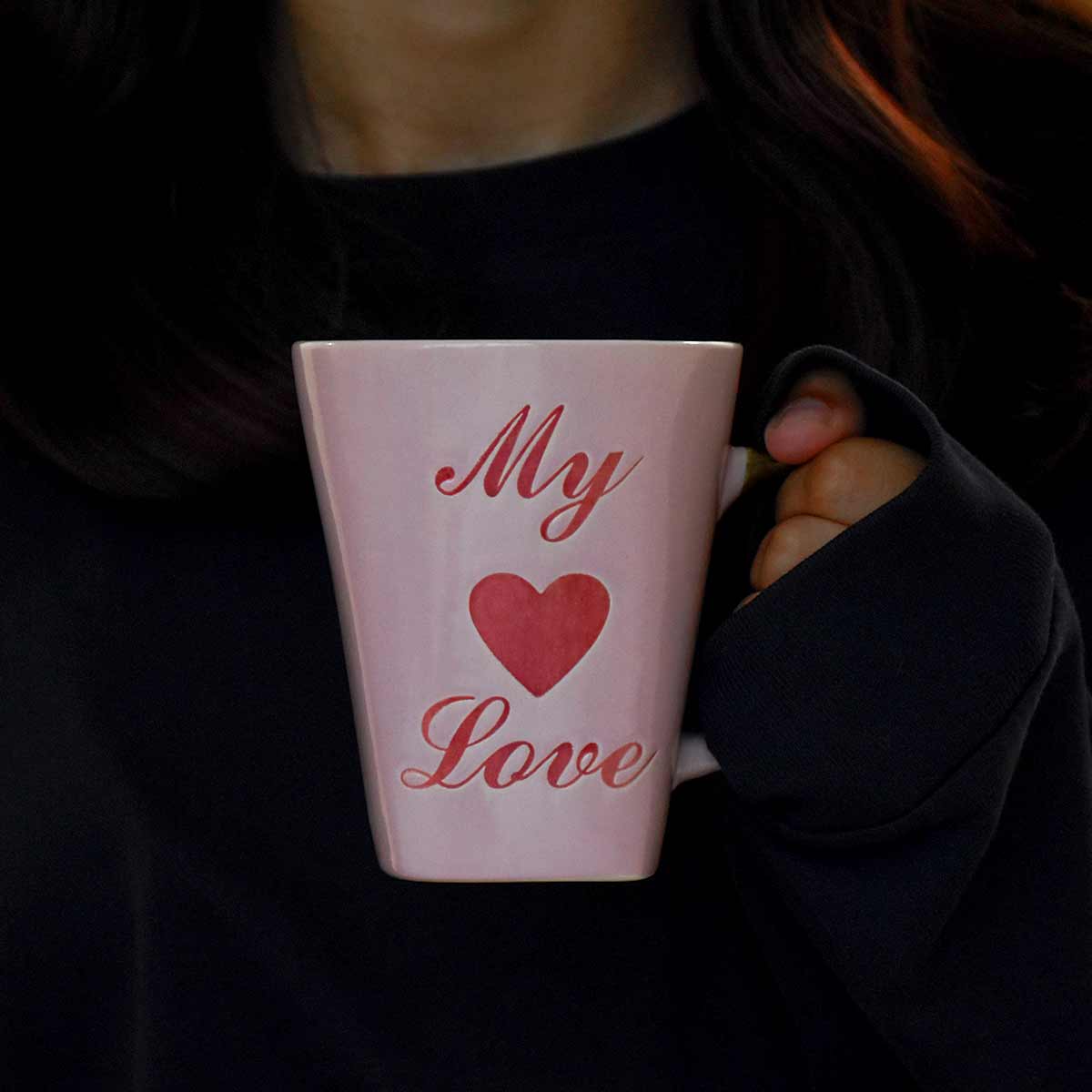 My Love Heart-Shaped Coffee Mug Gift for GF, BF, Lover, Wife, Husband