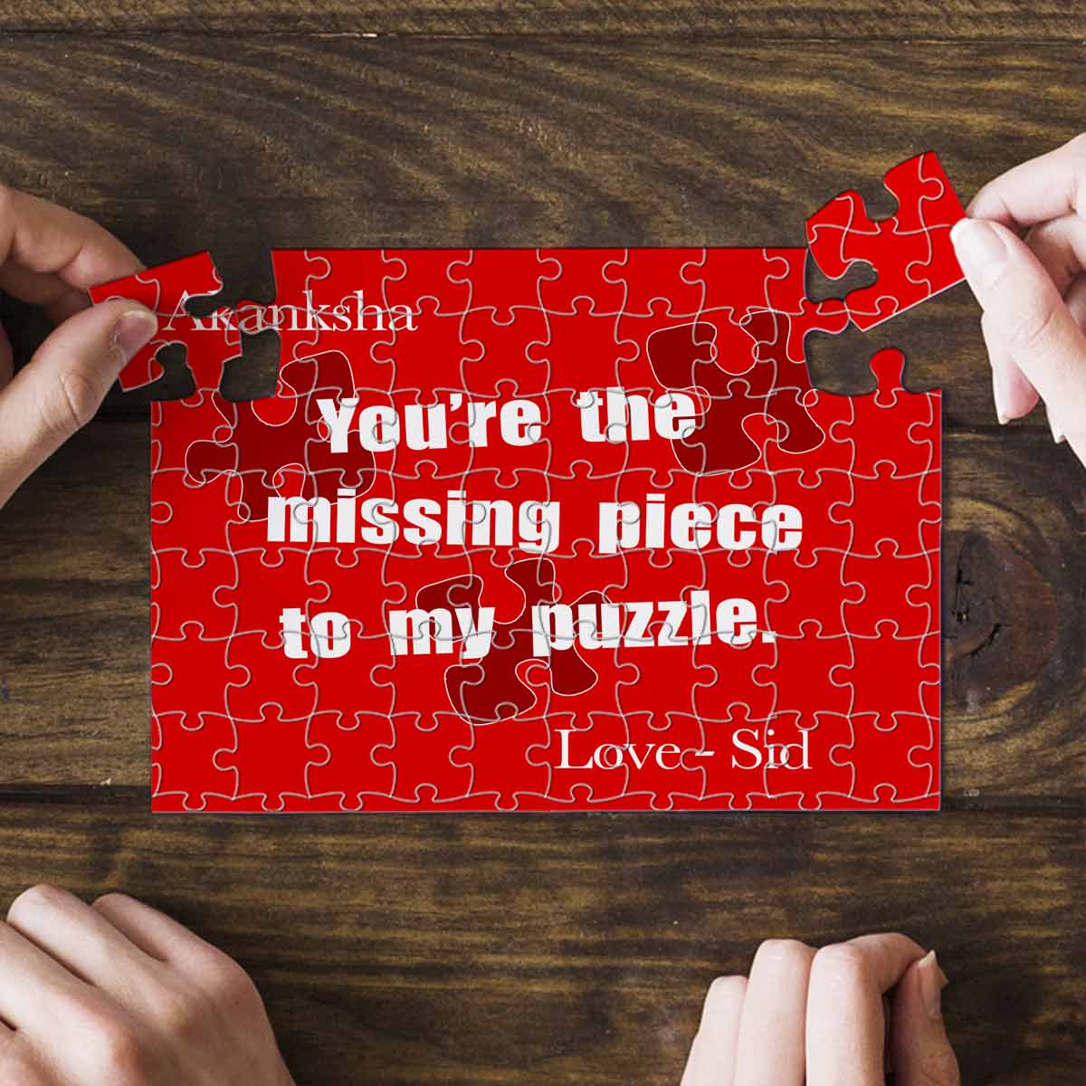 Personalised Missing Piece Jigsaw Keepsake