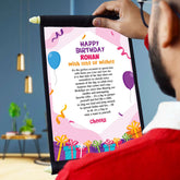 Personalised Birthday Toast Scroll