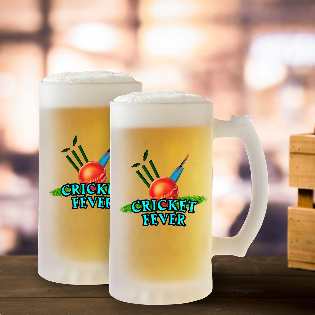 Cricket Love Beer Mug 600ml - Beer Lover Gift