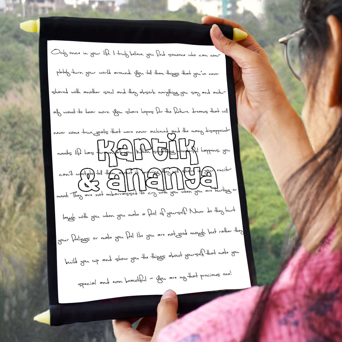 Personalised Loving Words Scroll