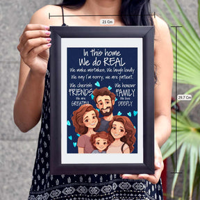In this home We do Real Wooden Poster Frame for Family
