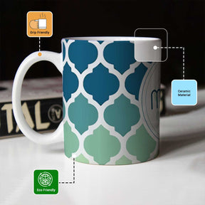 Personalised Moroccan Lattice Monogramed Mug