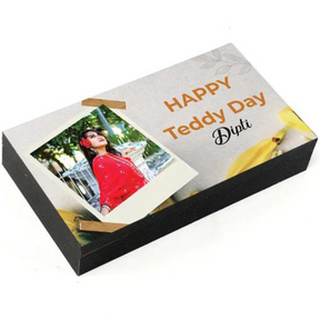 Teddy Day Personalised Photo Chocolate