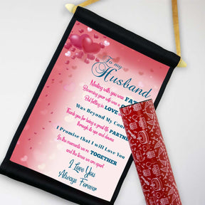 Personalised Wife's Promise to Husband Scroll