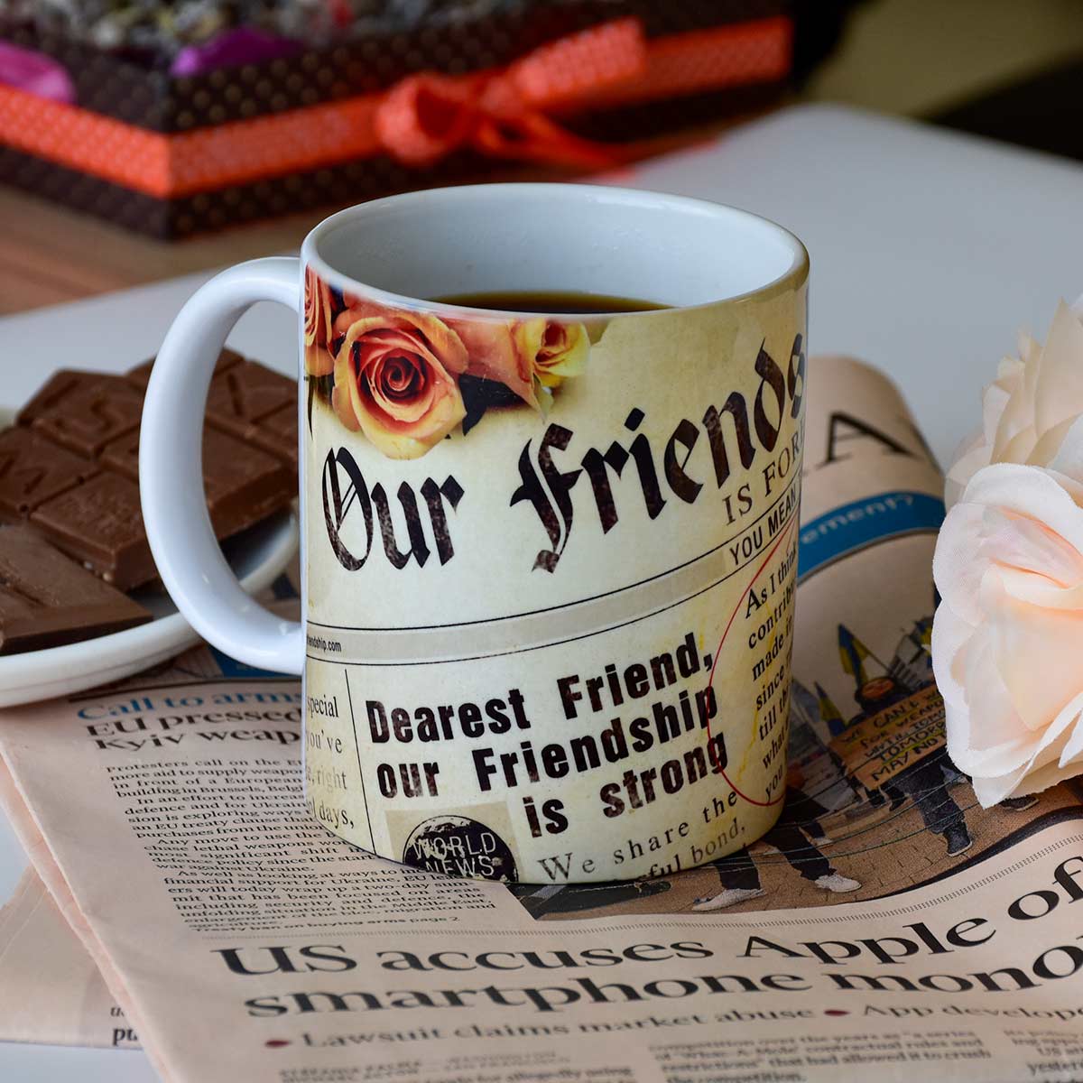 Quote Printed Coffee Mug Gift for Friendship Day