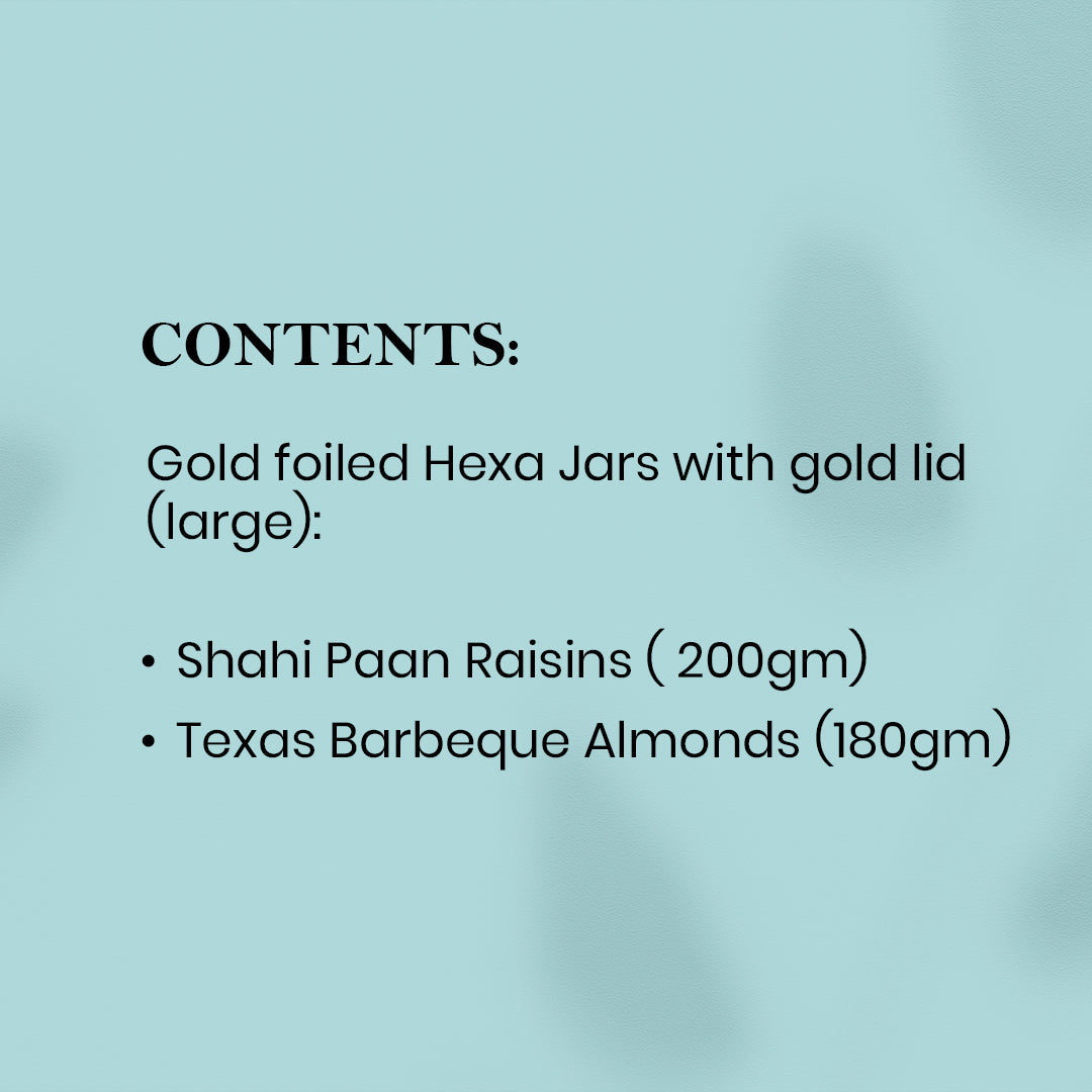 Noor Gift Box (Rose Almond - 180 Gram & Pan Raisins - 200 Gram )