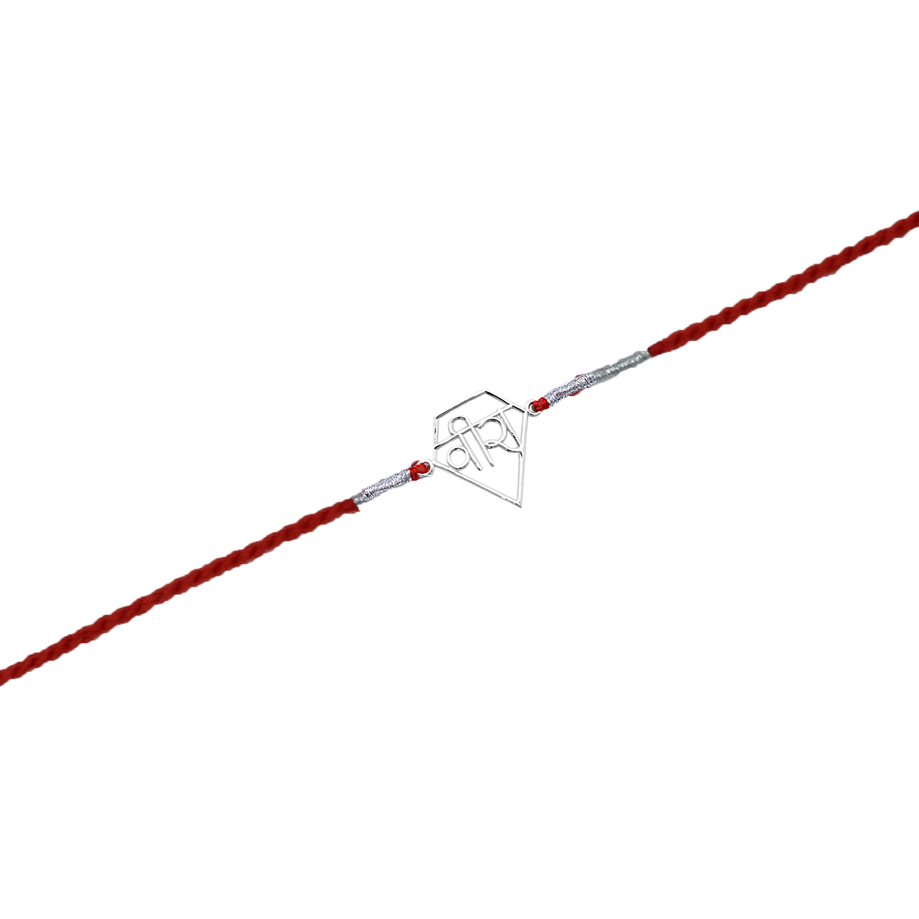 Silver Diamond Veera Rakhi