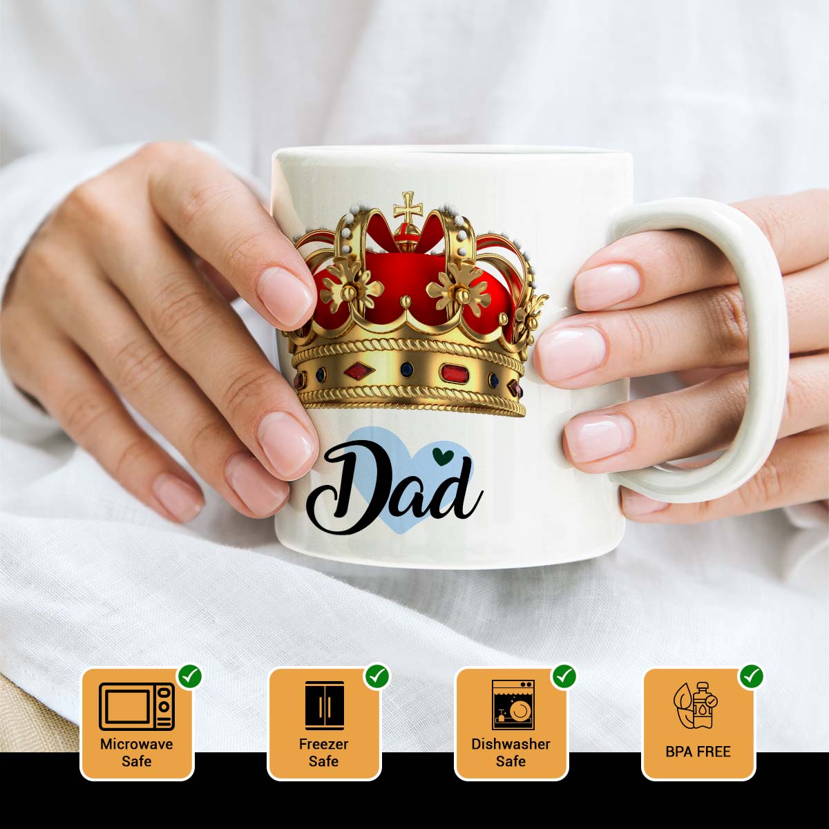 Royal Coffee Anniversery Mugs Gifts for Parents Set of 2