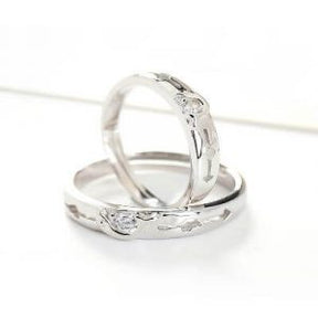 Matching Heart Couple Rings In Silver-1