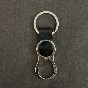 Personalized Black Round keychain