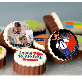 Cute Graphics Print Happy Father's Day Personalised Photo Chocolate