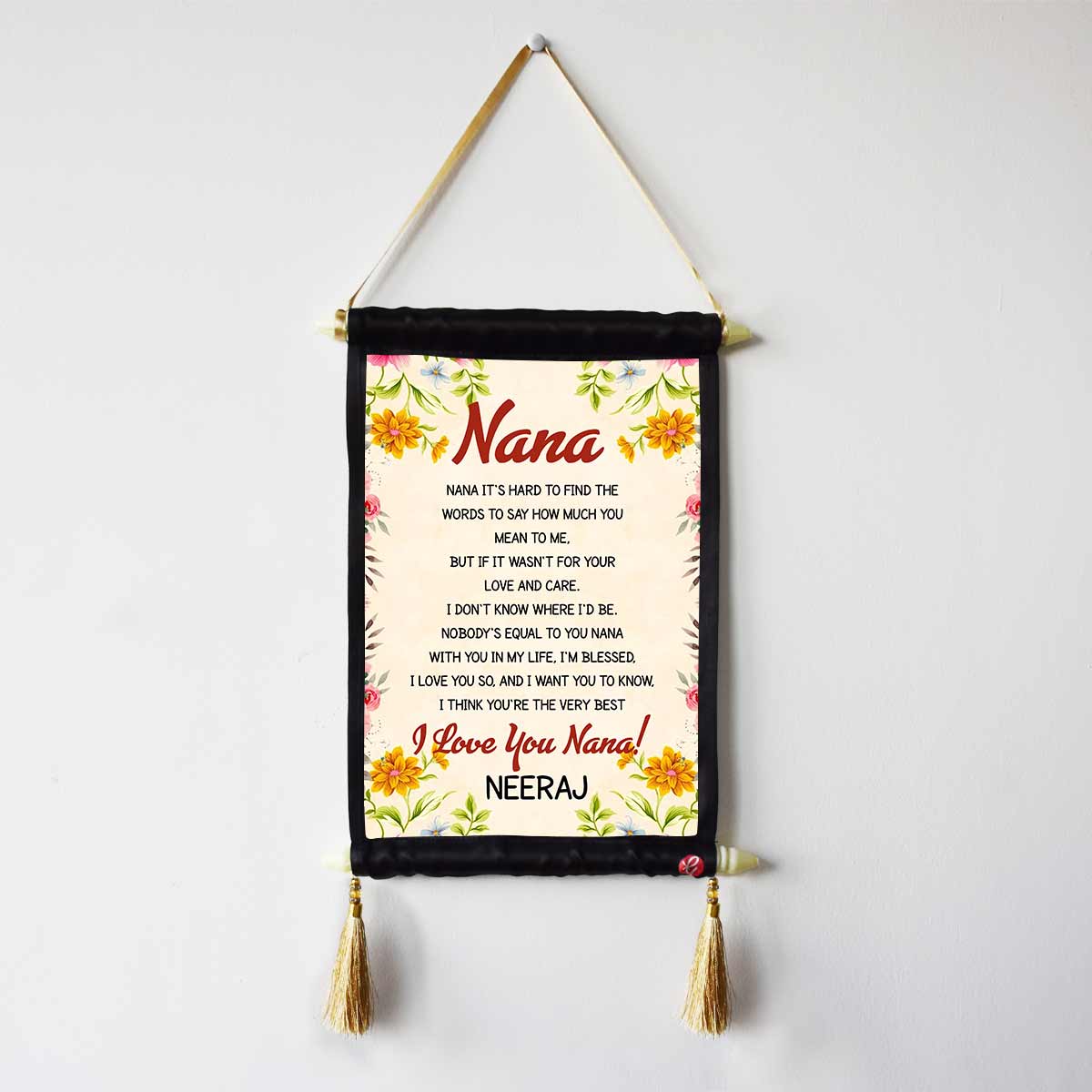 Personalised I Love You NANA Scroll