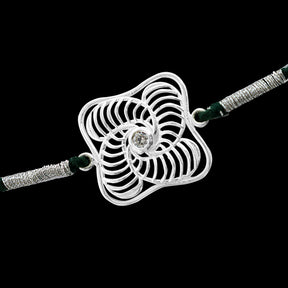 Silver Falling Flower Rakhi