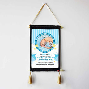 Personalised Baby Boy Announcement Scroll