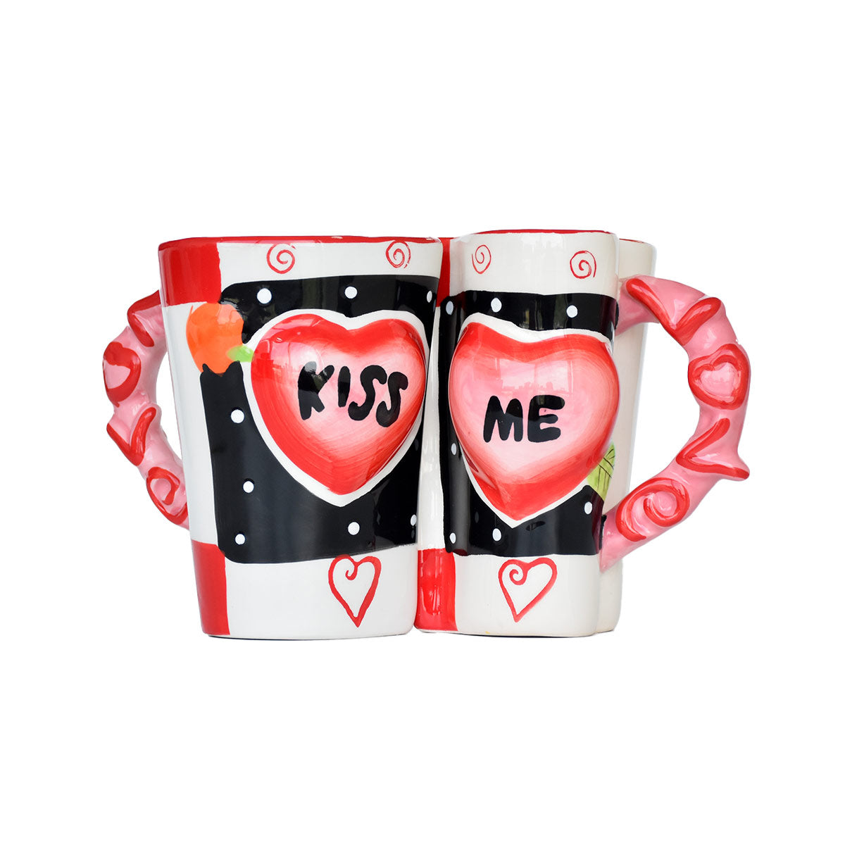 Kiss Me Printed Coffee Mug Set of 2 Gift for Couple