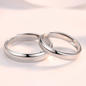 Plain Silver Couple Rings With Name Engraved-1