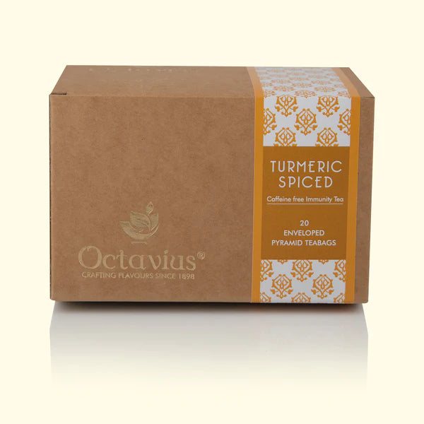 Octavius Spiced Turmeric Herbal - 20 Enveloped Pyramid Tea Bags-5