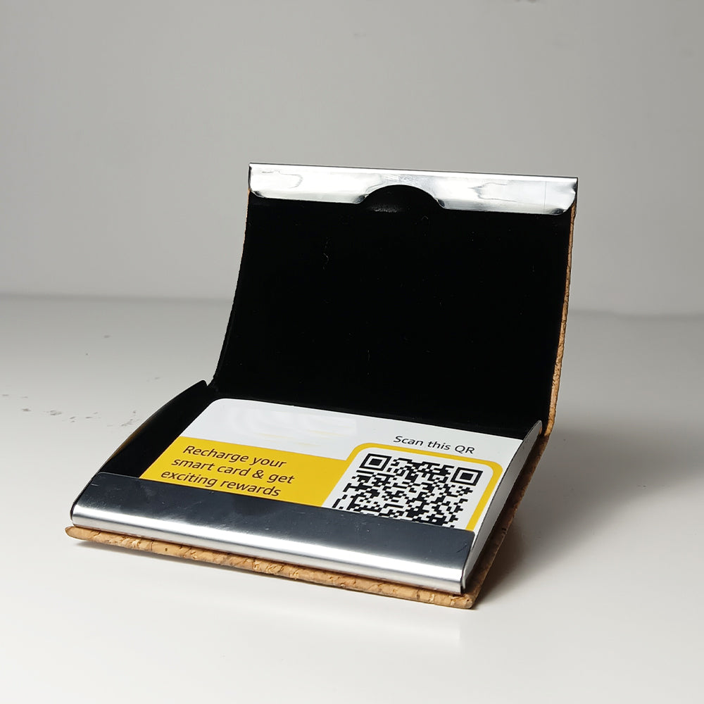Cork card holder
