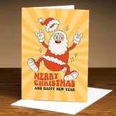 Cute Chilling Santa Merry Christmas Greeting Card