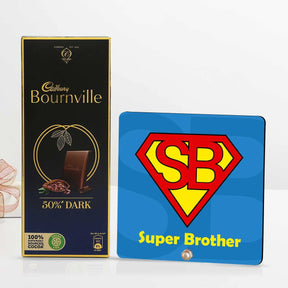 Super Brother Keepsake And Choco Rakhi Gift Hamper For Bro