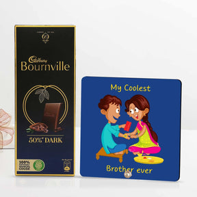 Coolest Brother Ever Keepsake And Choco Rakhi Gift Hamper For Sibling