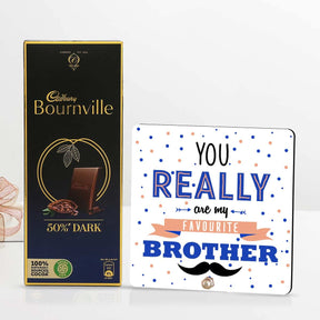 My Fav Brother Keepsake And Choco Rakhi Gift Hamper For Bro