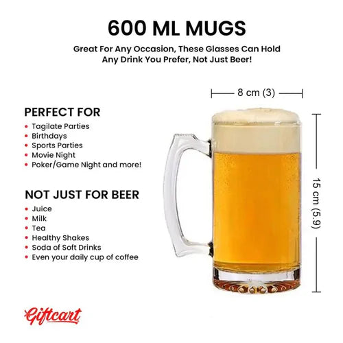 Dude Beer Mug 600ml - Beer Lover Gift