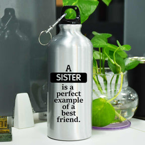 Quote Printed Water Sipper Bottle Gift for Sister