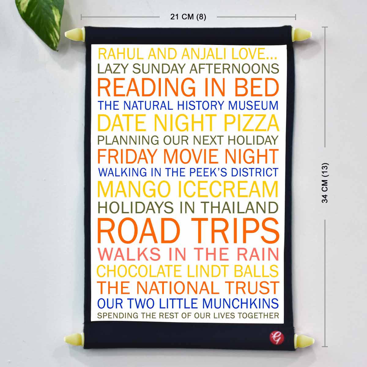 Personalised Things We Love Scroll