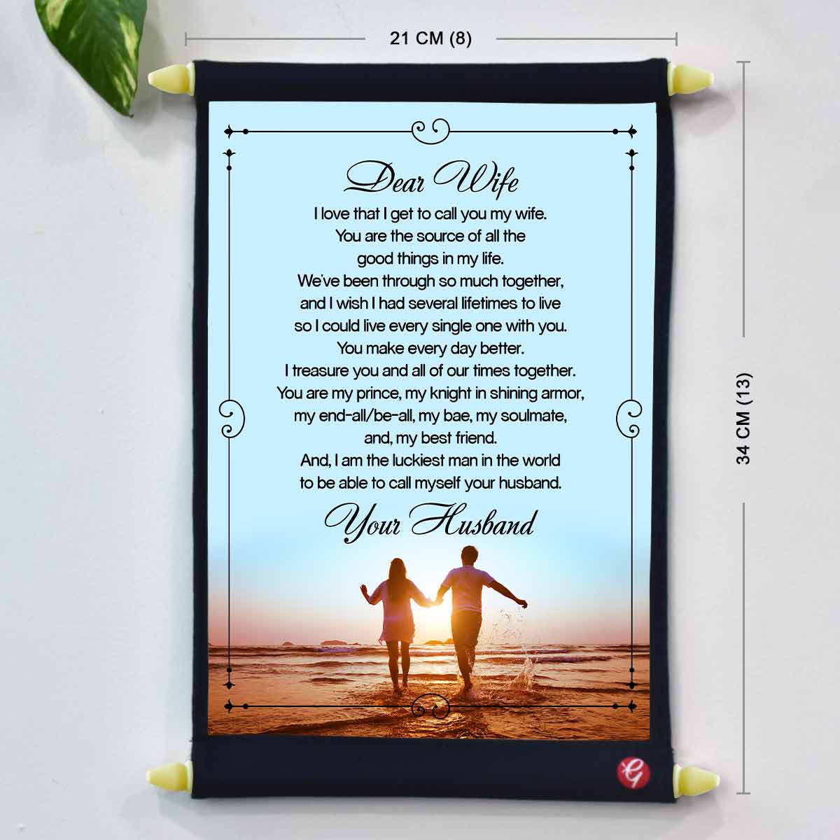 Personalised Letter to Wife Scroll