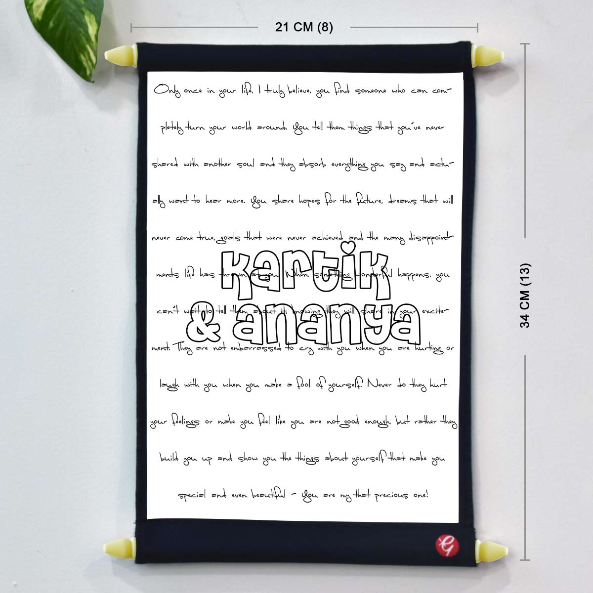 Personalised Loving Words Scroll