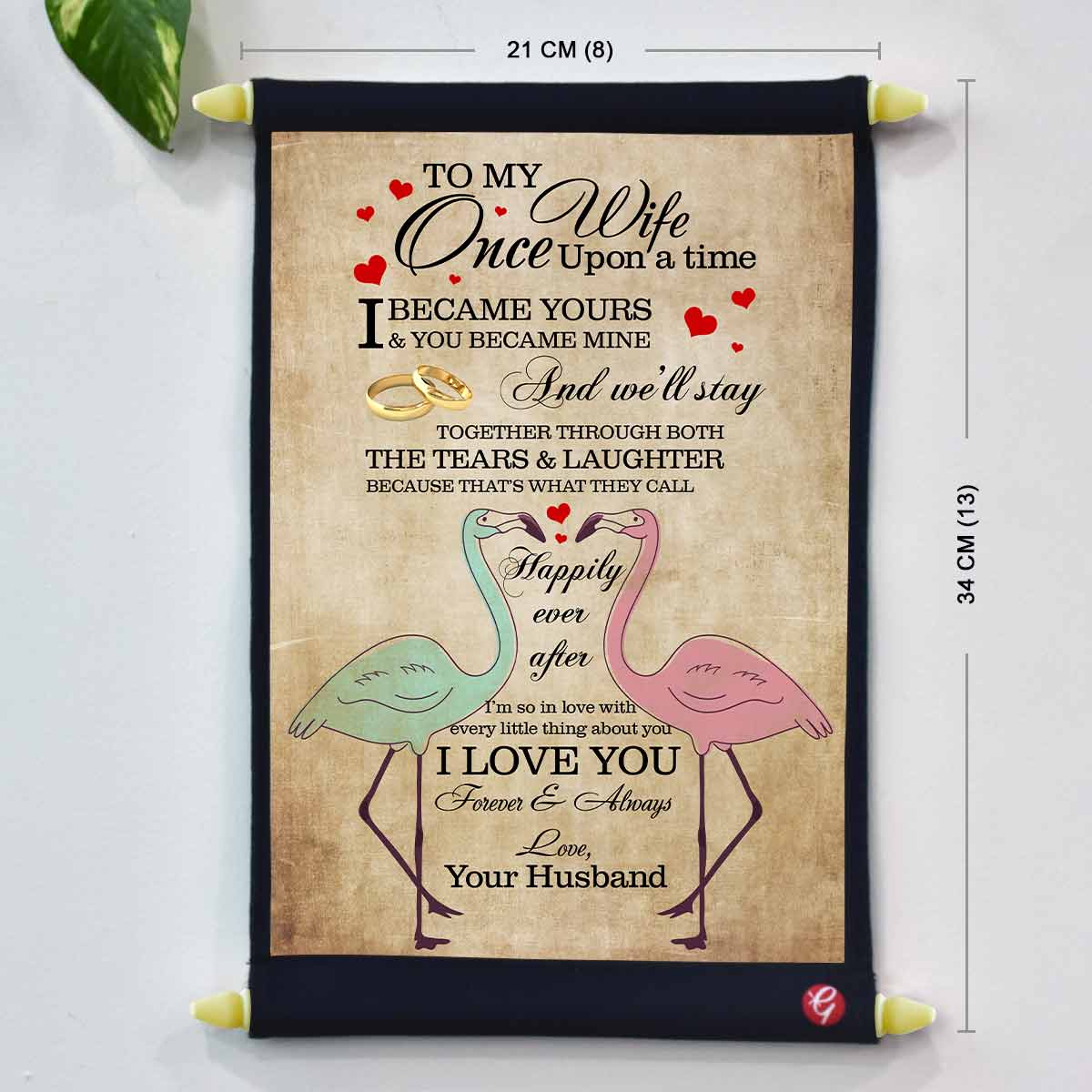 Personalised Tears & Laughter Message to Husband Scroll