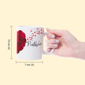 Personalized Heartfelt Love Coffee Mug Set of 2 for Valentine's Day