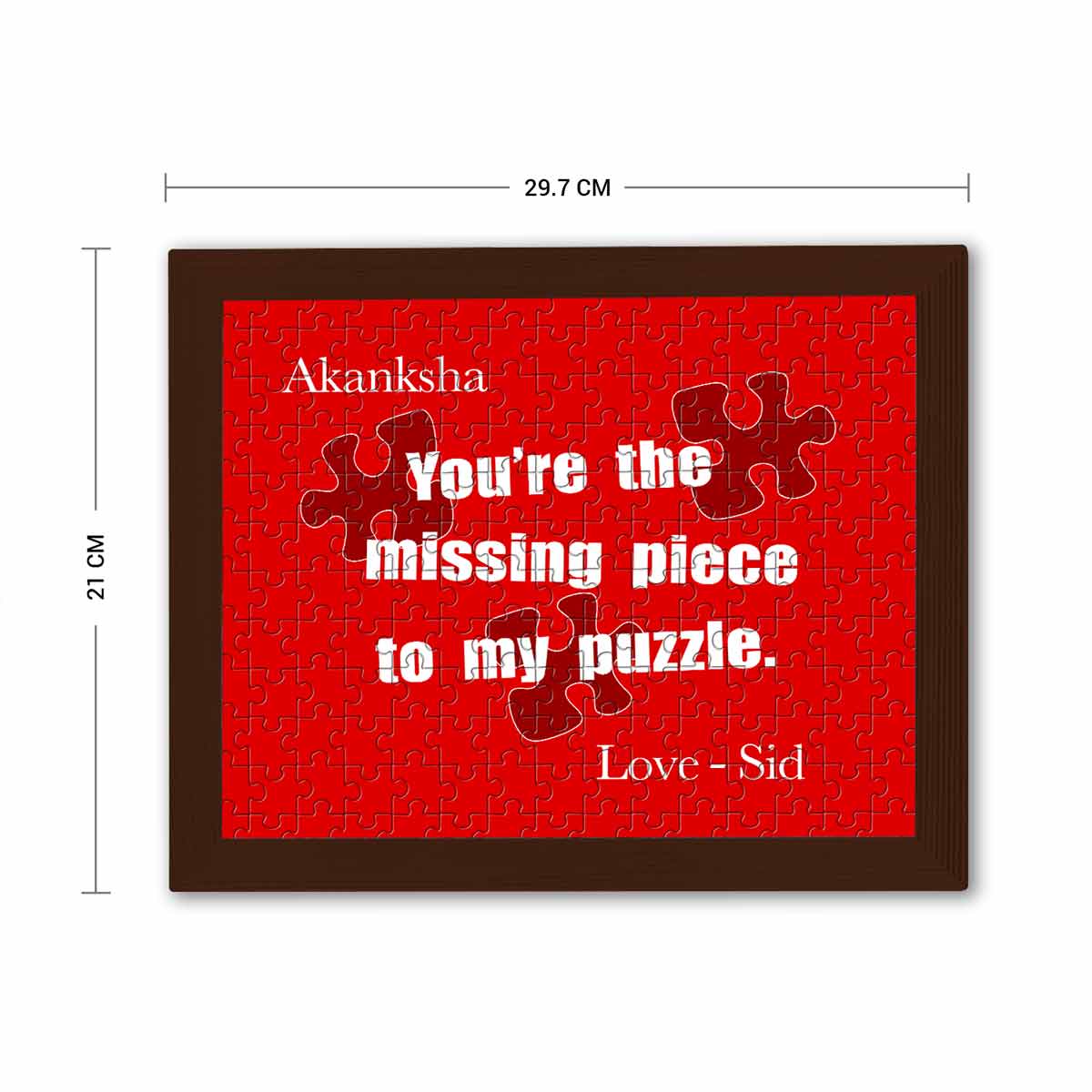 Personalised Missing Piece Jigsaw Keepsake