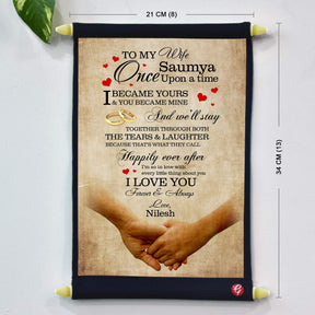 Personalised Tears & Laughter Message to Wife Scroll