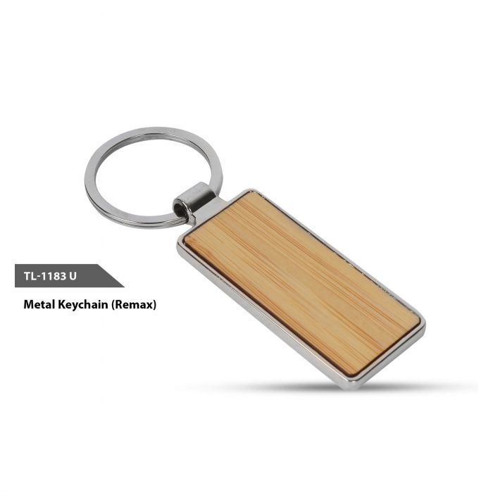 Wooden and Metal Keychain