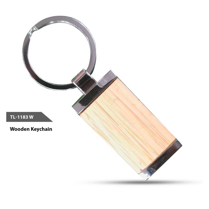 Wooden & Metal Keychain