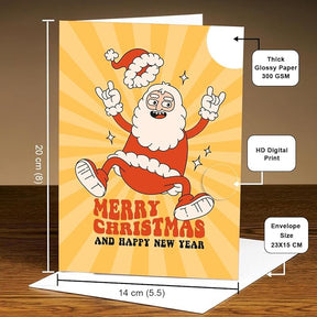 Cute Chilling Santa Merry Christmas Greeting Card-4