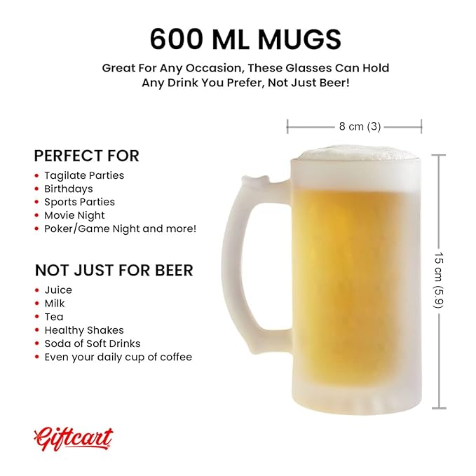 Kal se Daaru Band Clear Beer Mug