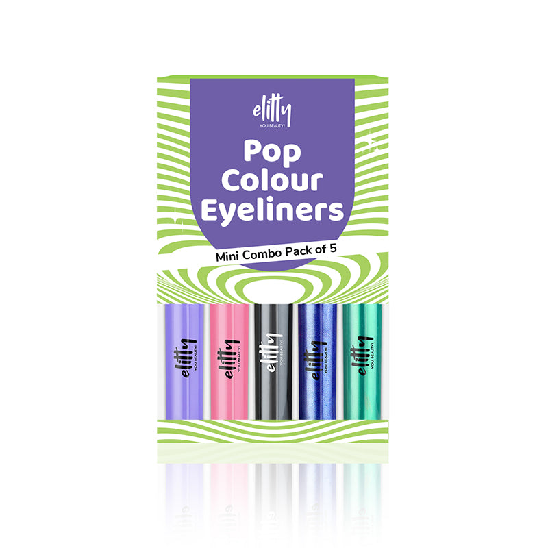 Elitty Mini Pop Colour Waterproof Liquid Eyeliner Combo