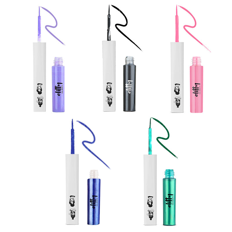 Elitty Mini Pop Colour Waterproof Liquid Eyeliner Combo