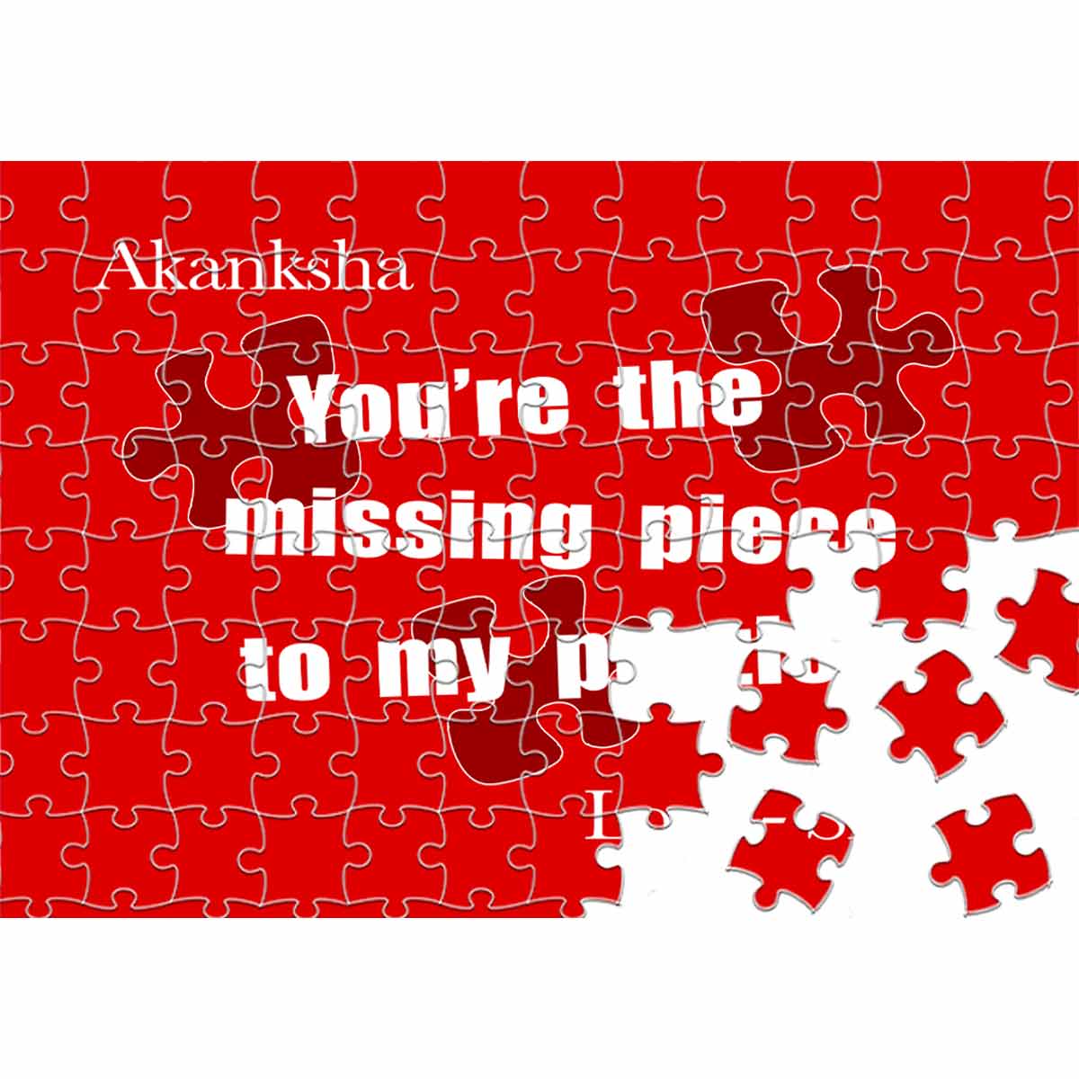 Personalised Missing Piece Jigsaw Keepsake