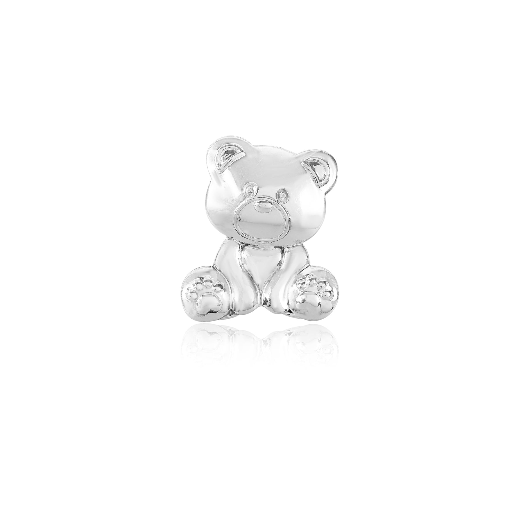 Valentines's Silver Teddy With Greeting Card