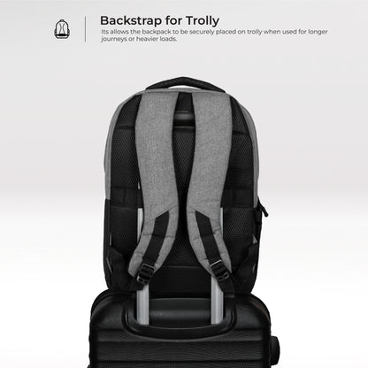 Urban Wolf Business Casual 20L Dual Compartment Laptop Backpack-(GREY)
