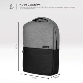 Urban Wolf Business Casual 20L Dual Compartment Laptop Backpack-(GREY)