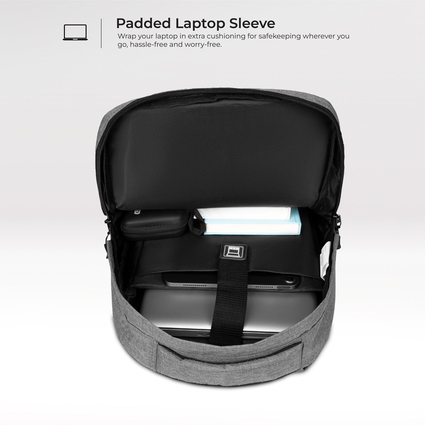 Urban Wolf Business Casual 20L Dual Compartment Laptop Backpack-(GREY)